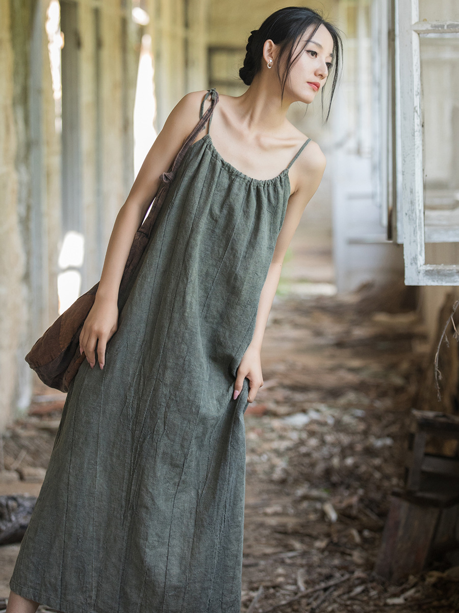 Linen Dress Wrap - Новое женское платье в китайском стиле
