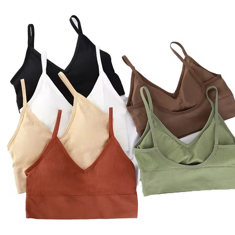 Bralette Triangle Set - Бесшовный женский бюстгальтер пуш-ап с красивой