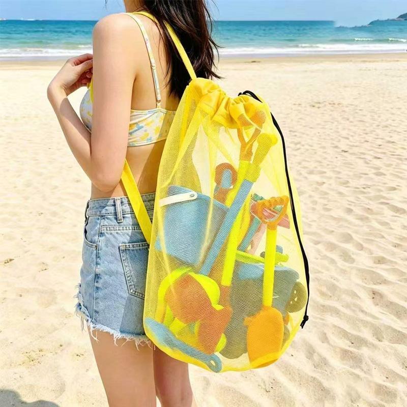 Tote Bag Beach - Большая вместительная переносная сетчатая пляжная сумка