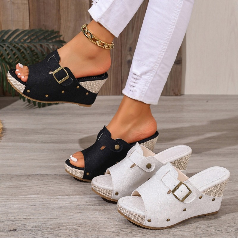 Wedge Espadrille Women - Летние женские эспадрильи на платформе, шлепанцы-мюли