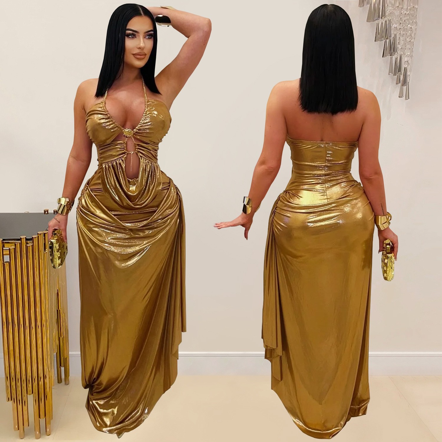 Maxi Dress Halter - Вечернее платье для гостей на свадьбу,