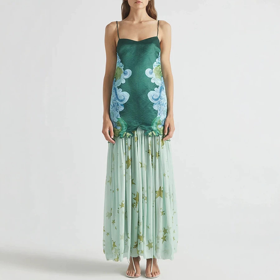 Midi Skirt Floral - Женский комплект Shpmishal из 2 предметов: