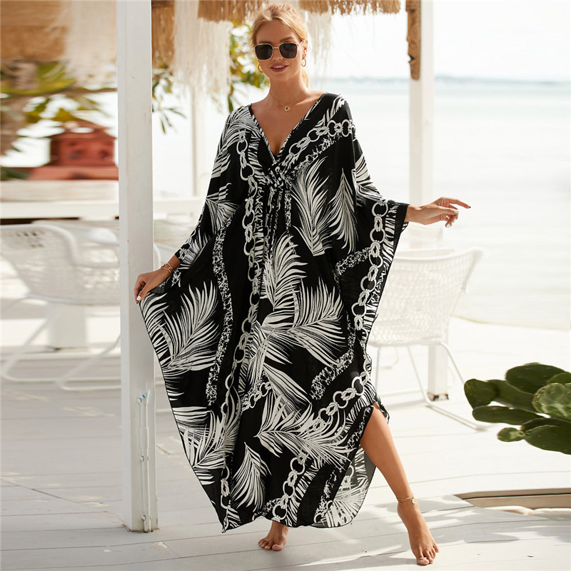 Cover Up Kaftan - Женский кафтан с животным принтом больших