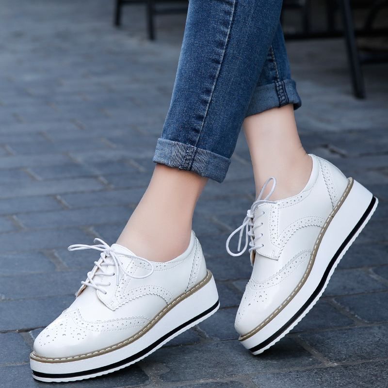 Wedge Espadrille Women - Туфли женские кожаные на толстом каблуке,