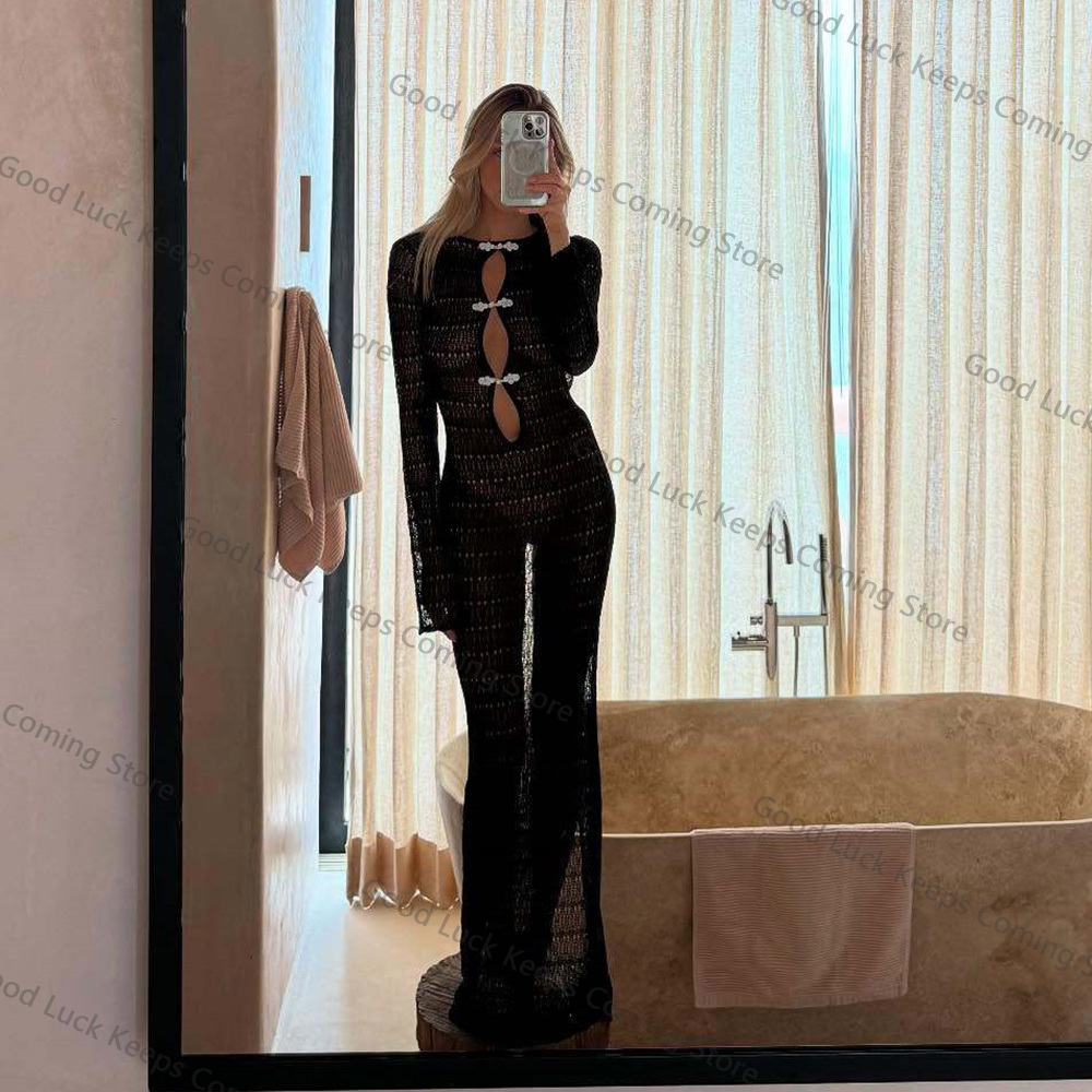 Cover Up Kaftan - 2025 Вязаное платье с открытой спиной,