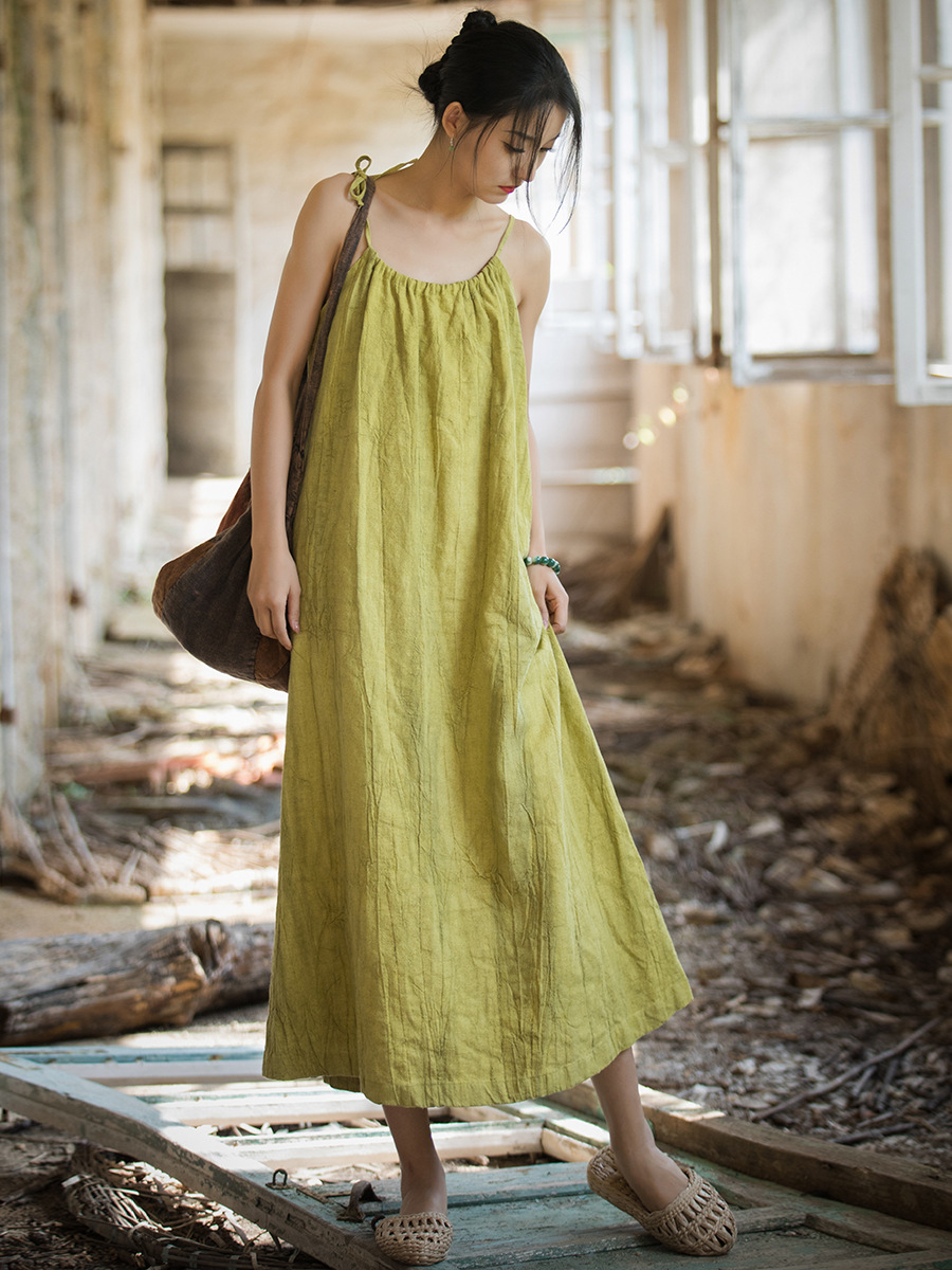 Новое женское платье в китайск – обзор и цена Linen Dress Wrap
