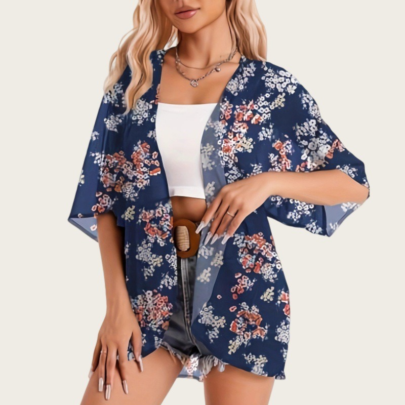 Купальник женский 2025 кимоно, – обзор и цена Kimono Sheer Floral