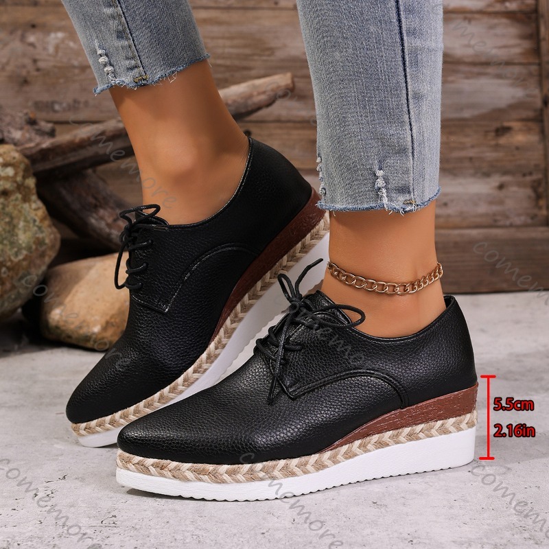 Кожаные женские туфли-оксфорды – обзор и цена Wedge Espadrille Women