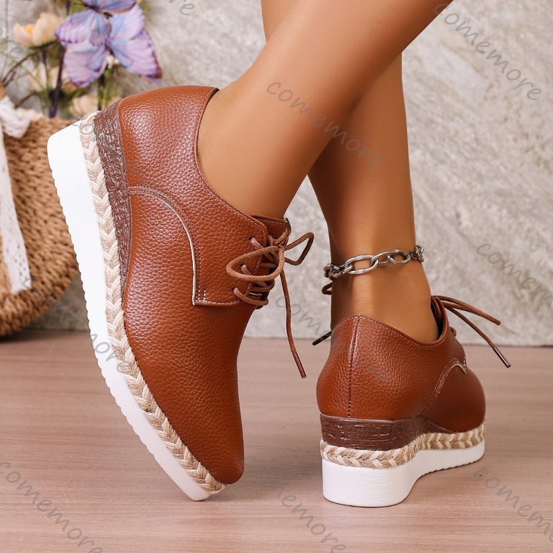 Кожаные женские туфли-оксфорды – обзор и цена Wedge Espadrille Women