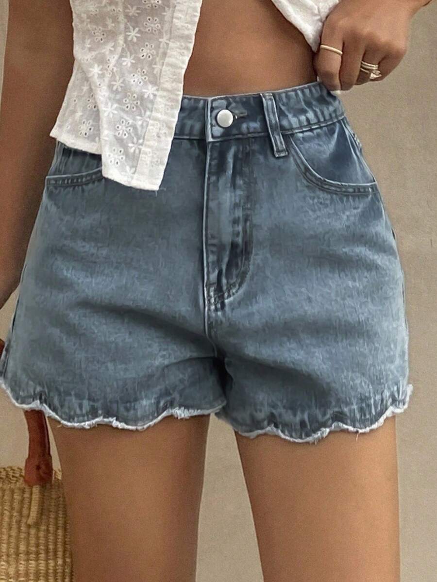 Женские свободные повседневные – обзор и цена Shorts Denim Frayed