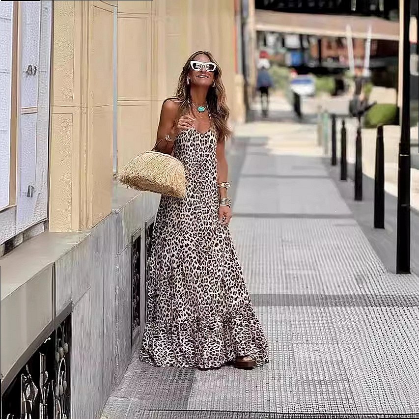 Сексуальное платье-макси с лео – обзор и цена Maxi Dress Halter