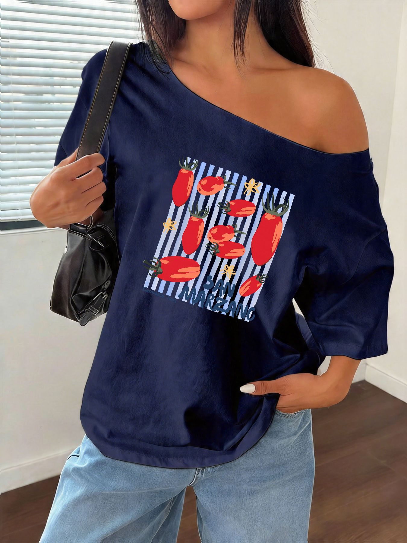 Футболка оверсайз из 100% хлоп – обзор и цена Blouse Off Shoulder