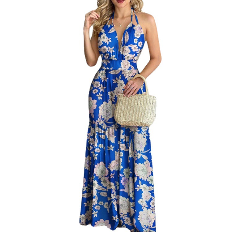 Длинное цветочное платье макси – обзор и цена Maxi Dress Halter