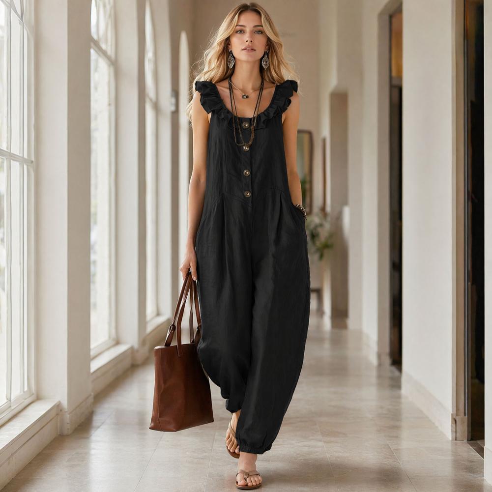 Женский комбинезон свободного  – обзор и цена Jumpsuit Linen Relaxed