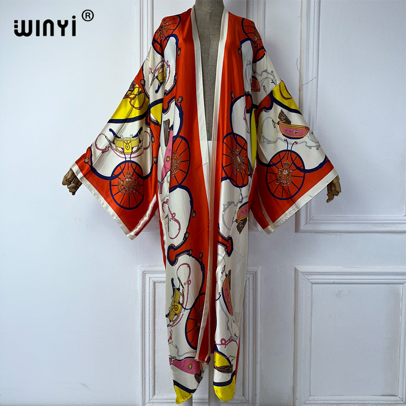 WINYI кимоно с принтом в стиле – обзор и цена Cover Up Kaftan