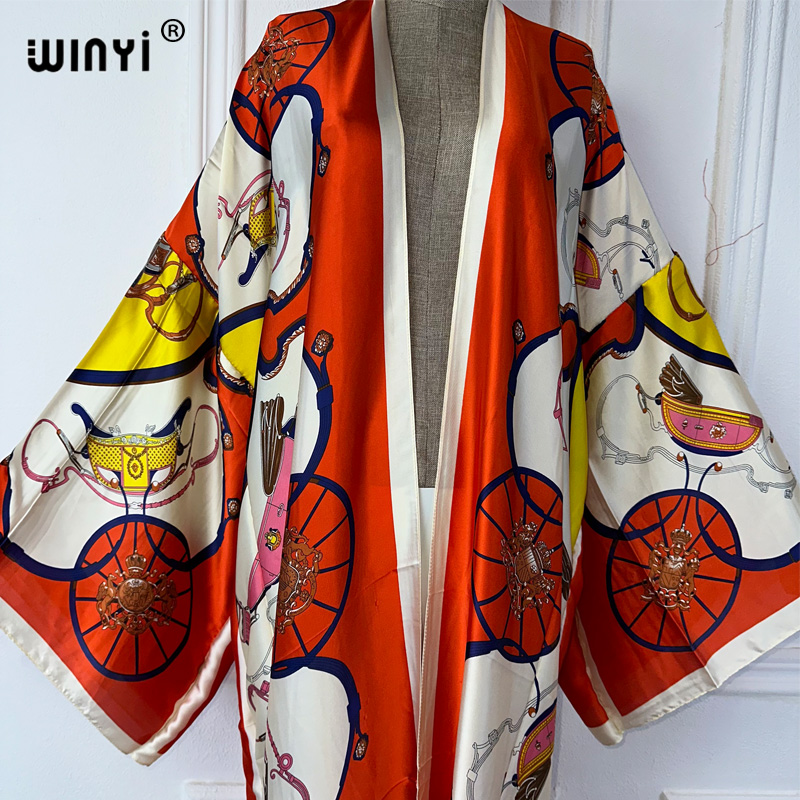 WINYI кимоно с принтом в стиле – обзор и цена Cover Up Kaftan