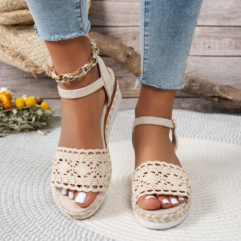 Женские кружевные сандалии на  – обзор и цена Wedge Espadrille Women