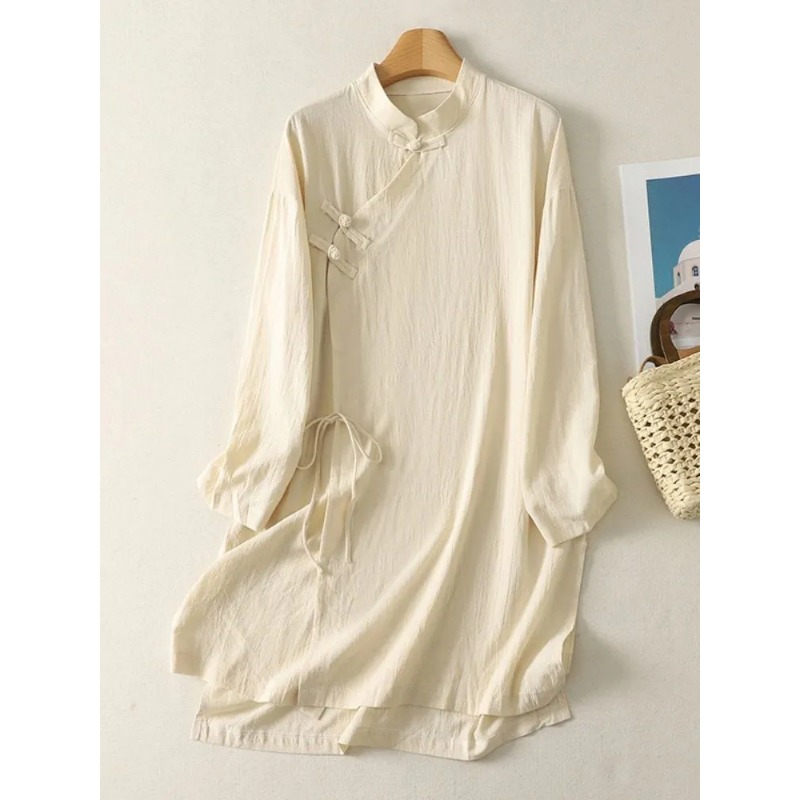 Женское льняное платье-туника  – обзор и цена Linen Dress Wrap