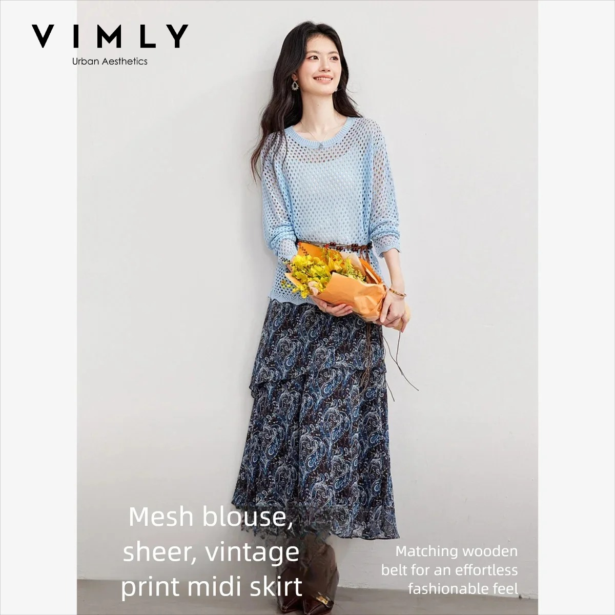 Женский комплект VIMLY из двух – обзор и цена Midi Skirt Floral