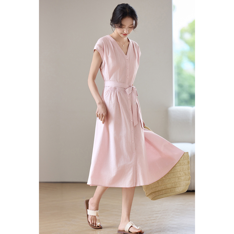 Женское элегантное платье SENT – обзор и цена Linen Dress Wrap
