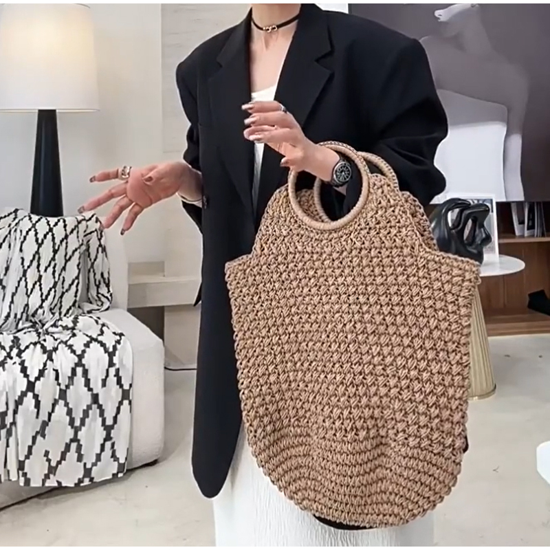 Брендовый тканый клатч, роскош – обзор и цена Crochet Bag Raffia