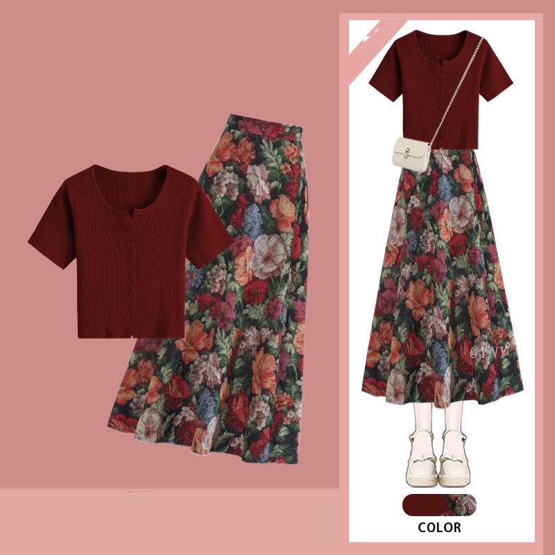 Женские футболки Lucky Wine Re – обзор и цена Midi Skirt Floral