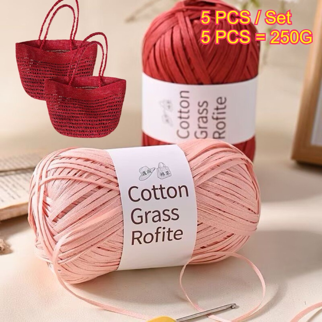 5 шт. по 250 г. Натуральная ра – обзор и цена Crochet Bag Raffia
