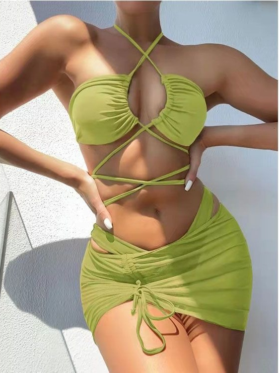 Женский раздельный купальник с – обзор и цена Swimsuit Bikini Ruched