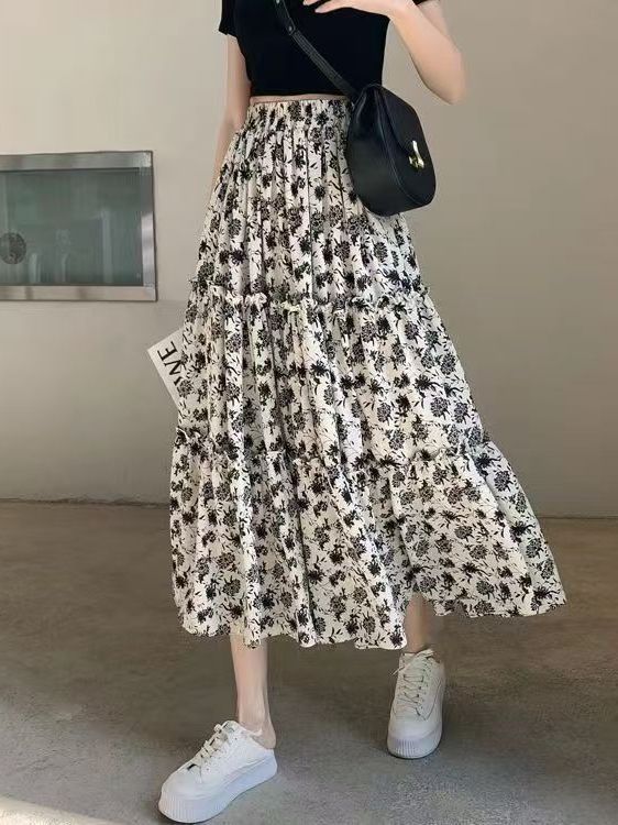 Юбка миди А-силуэта с цветочны – обзор и цена Midi Skirt Floral